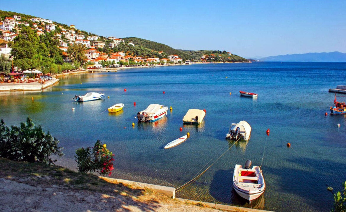 Afissos, where the green slopes of Mount Pelion meet the endless blue horizon.
